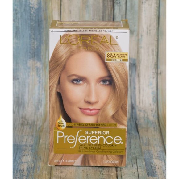 Loreal Superior Preference 8 1/2A Champagne Blonde Cooler Level 3 Permanent Dye - Picture 1 of 8
